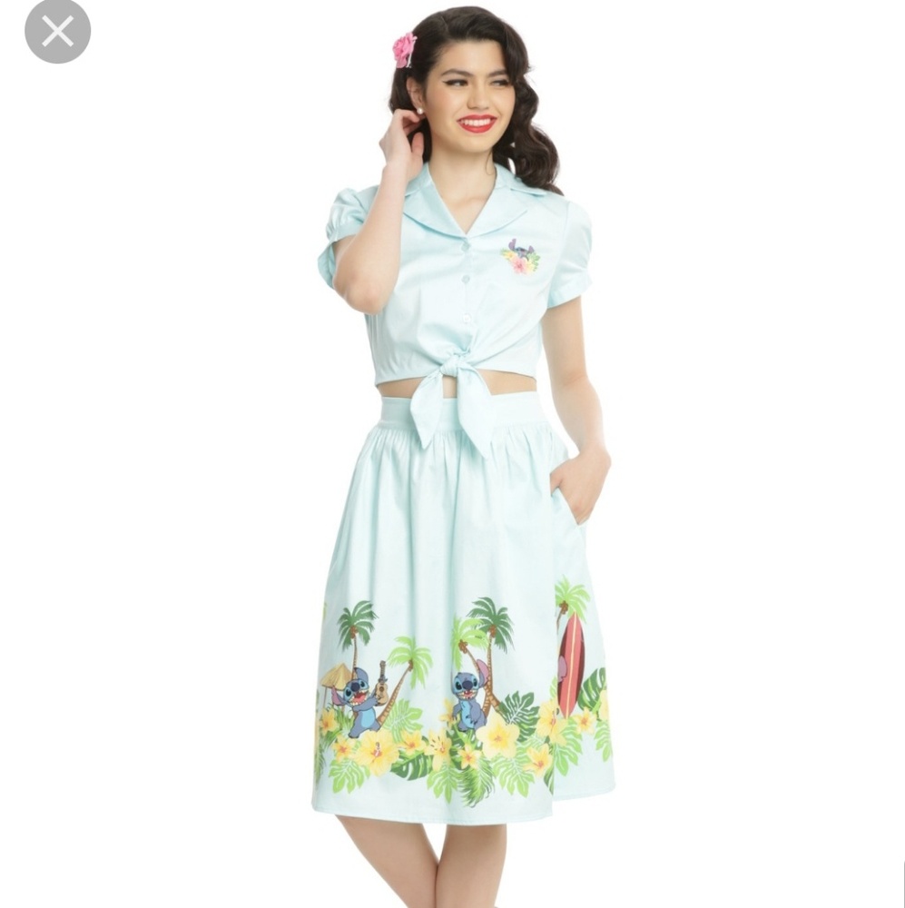 DISNEY lilo and stitch swing skirt and tie top